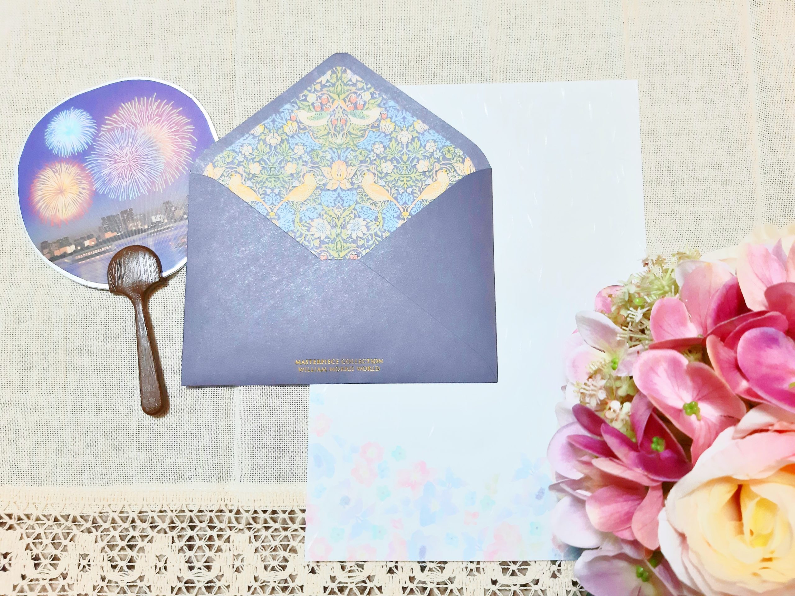 Western-style envelope navy blue